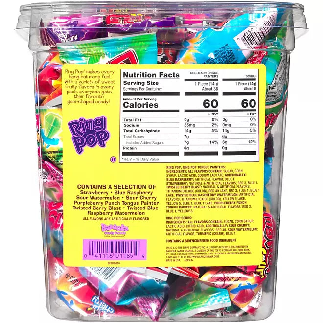 Ring Pop Variety Party Pack, 0.5 oz., 44 pk.