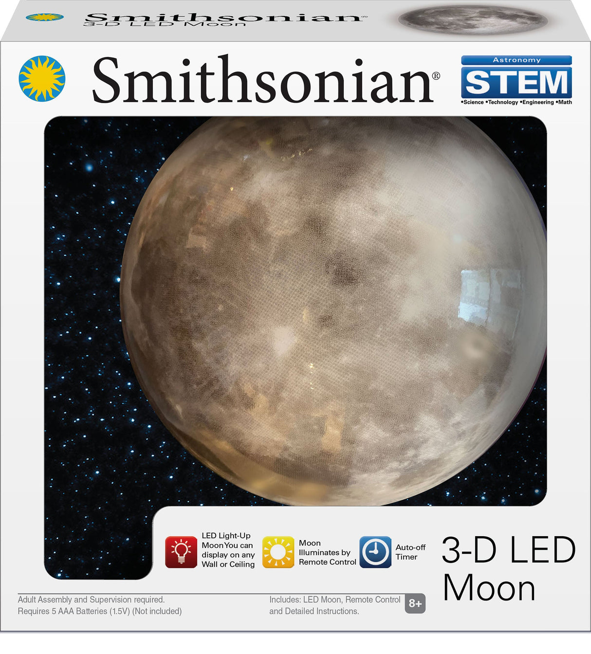 Smithsonian 3D LED 7in Moon