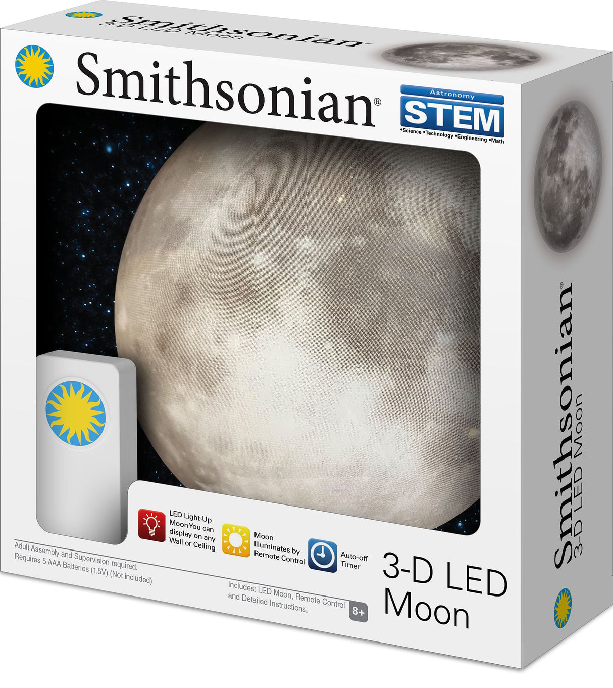 Smithsonian 3D LED 7in Moon