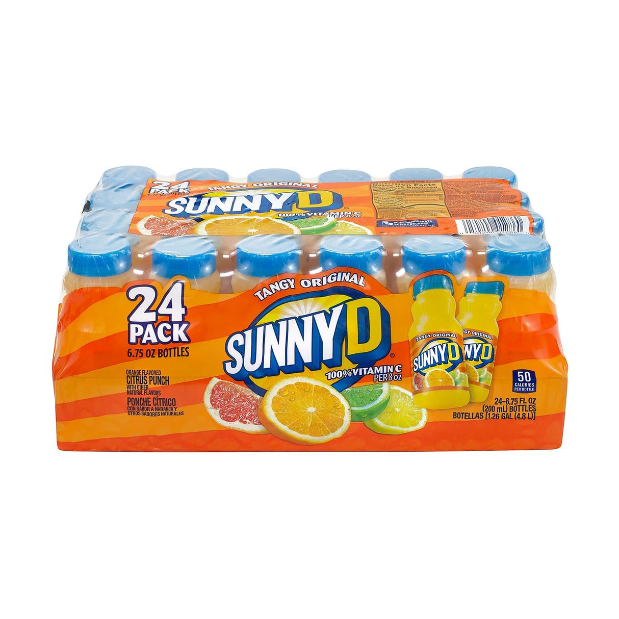 SunnyD Tangy Original Orange Flavored Citrus Punch, 6.75 fl. oz. - (24PC)