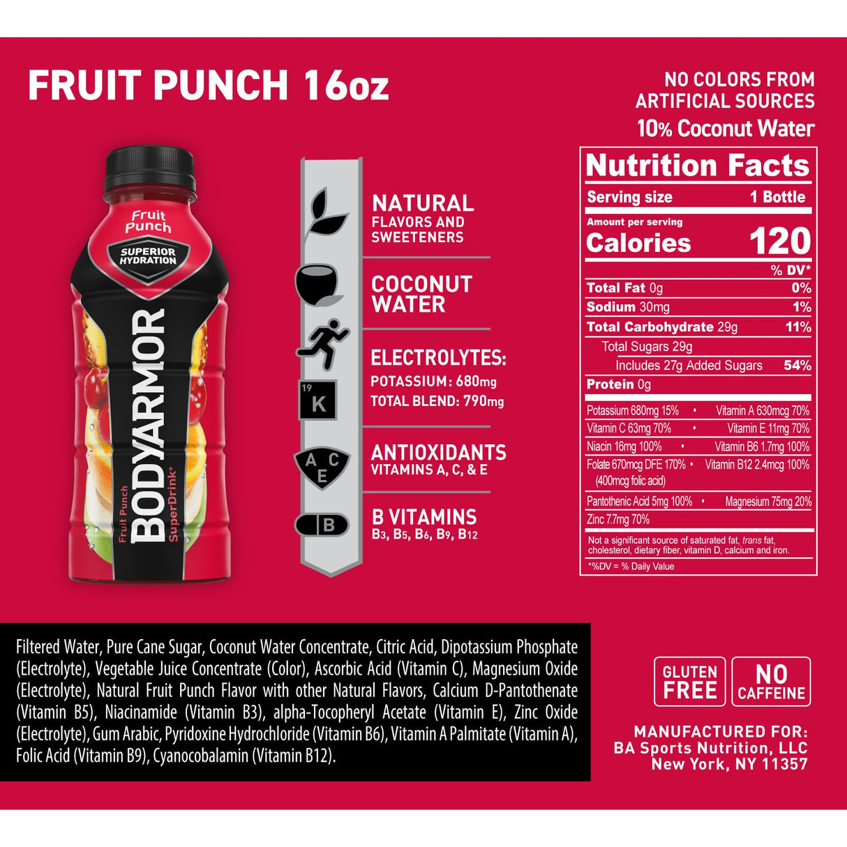 BODYARMOR Sports Drink Variety Pack 12 fl. oz., 24 pk.