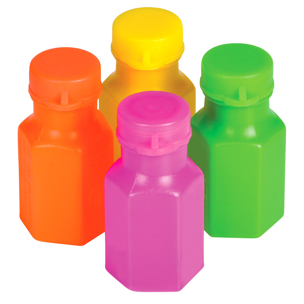 Mini Neon Bubble Bottle 0.3oz 1.75" - (48PC)