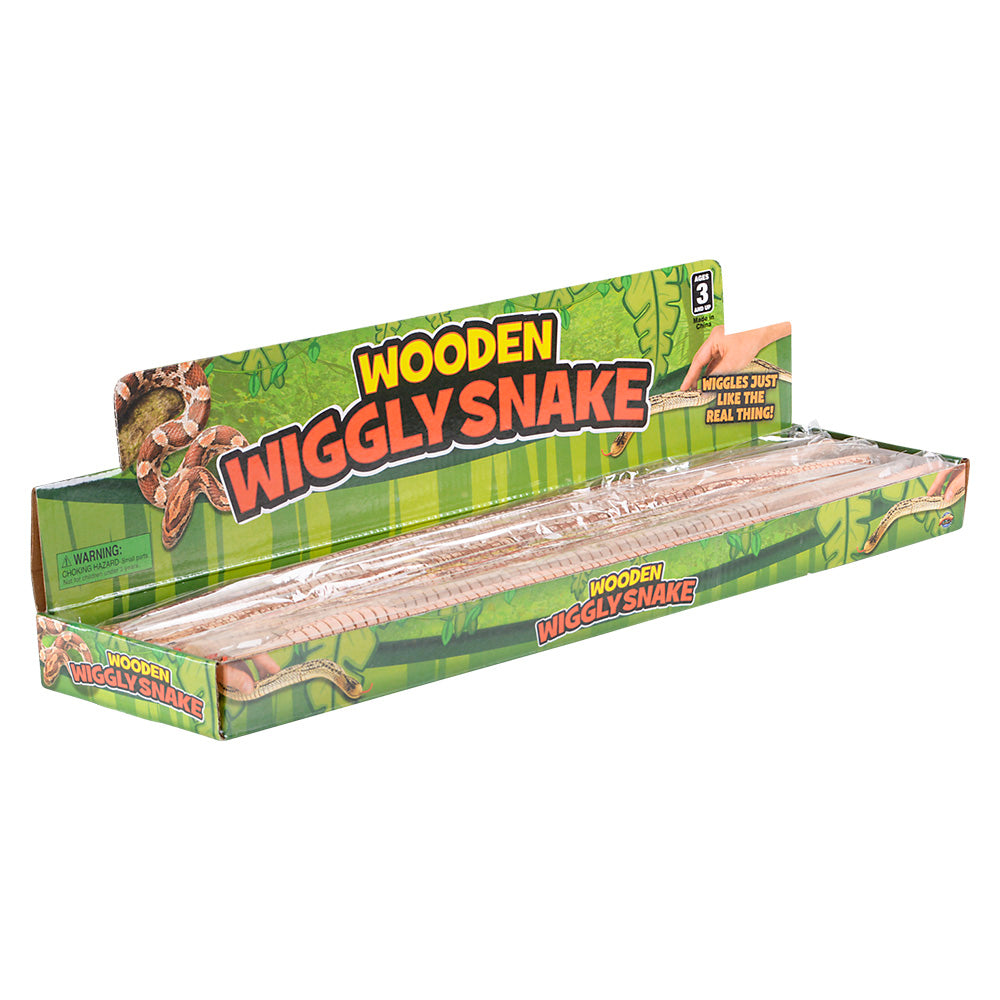 Wooden Wiggly Snake - 20" (12PC)