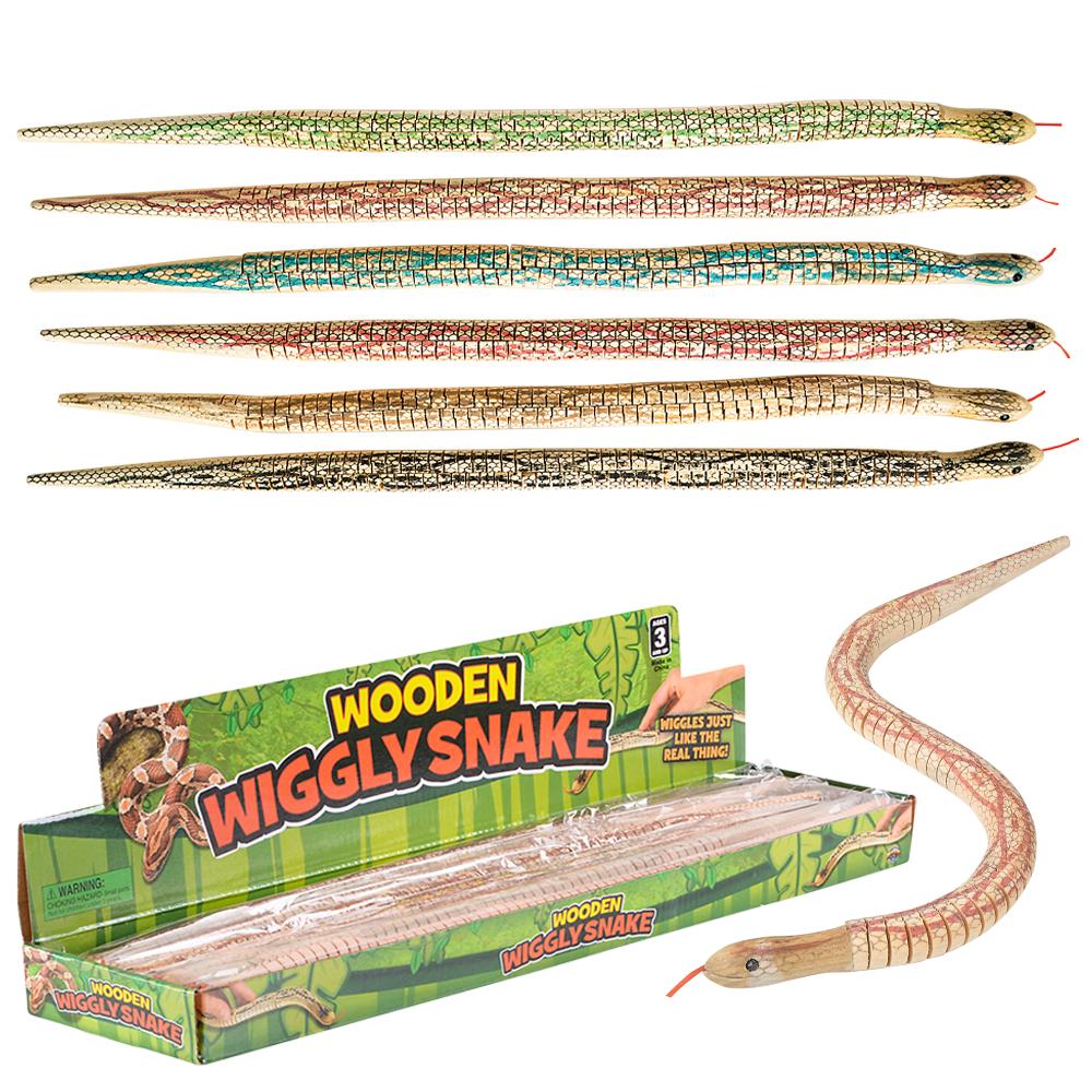 Wooden Wiggly Snake - 20" (12PC)