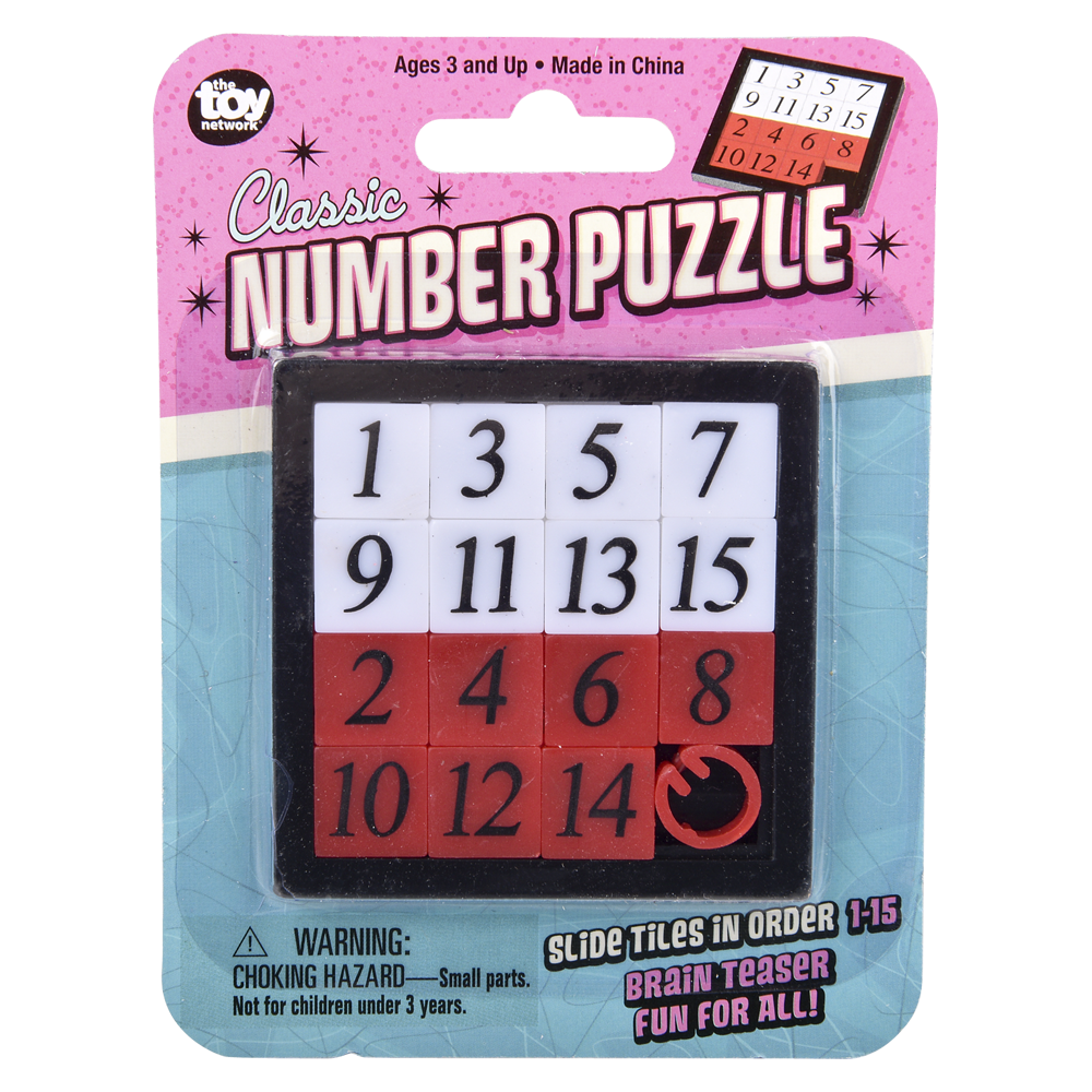 Number Slide Puzzle - 2.5" (Case Pack Quantity: 24) $1.47 per piece