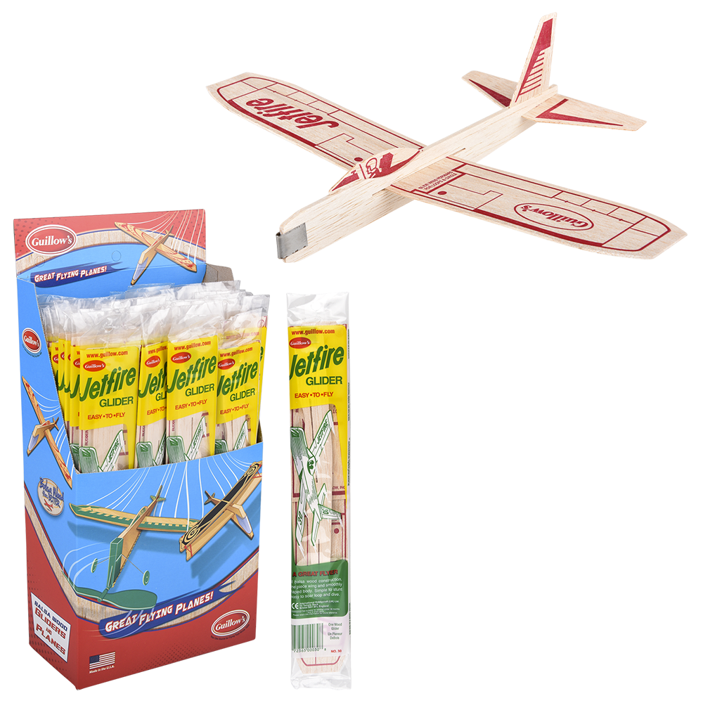 Balsa Wood Jetfire Glider 12" (48 PC)