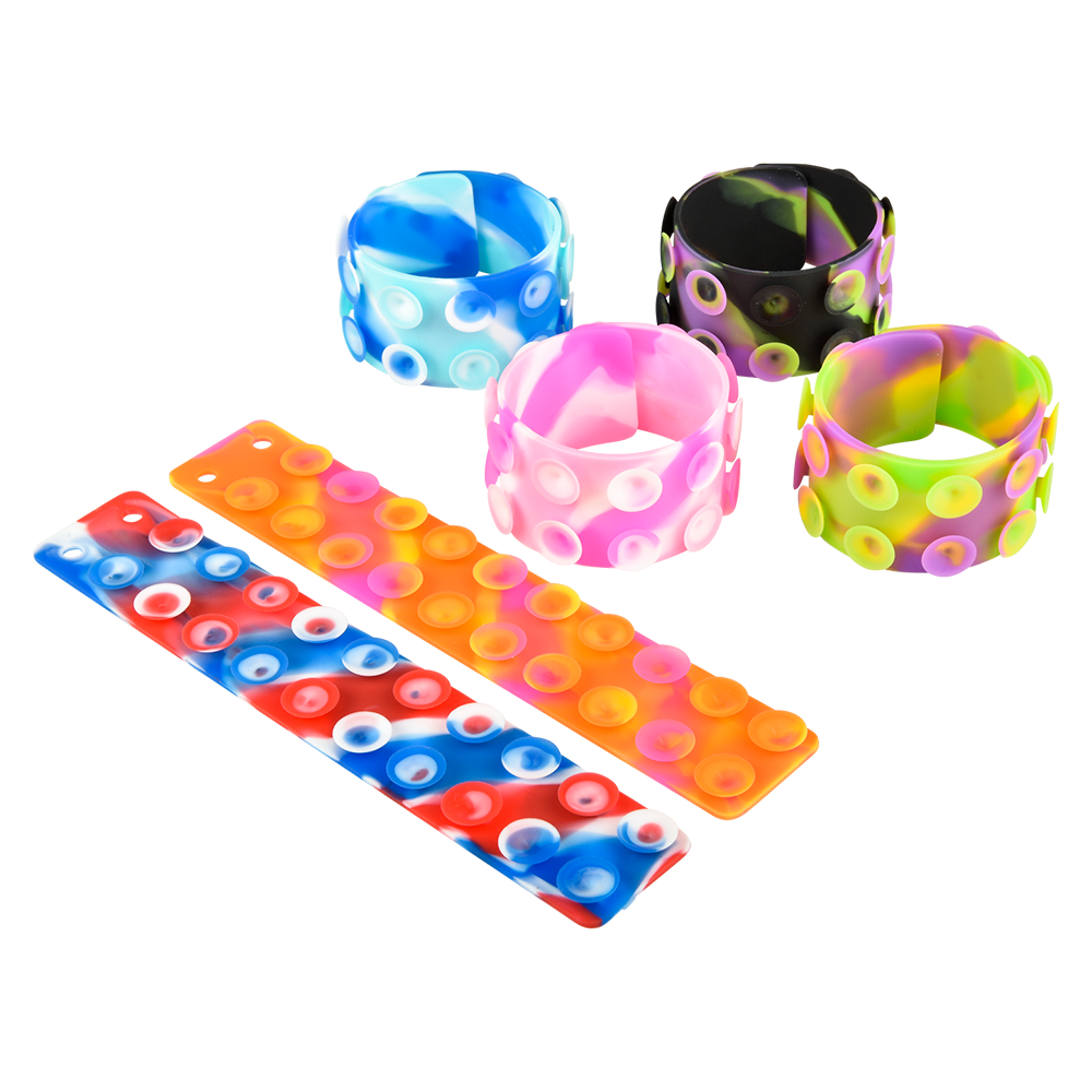 Suction Sticky Strips Silicone Bracelet - Tiedye (Case Pack Quantity: 24) $1.25 per piece