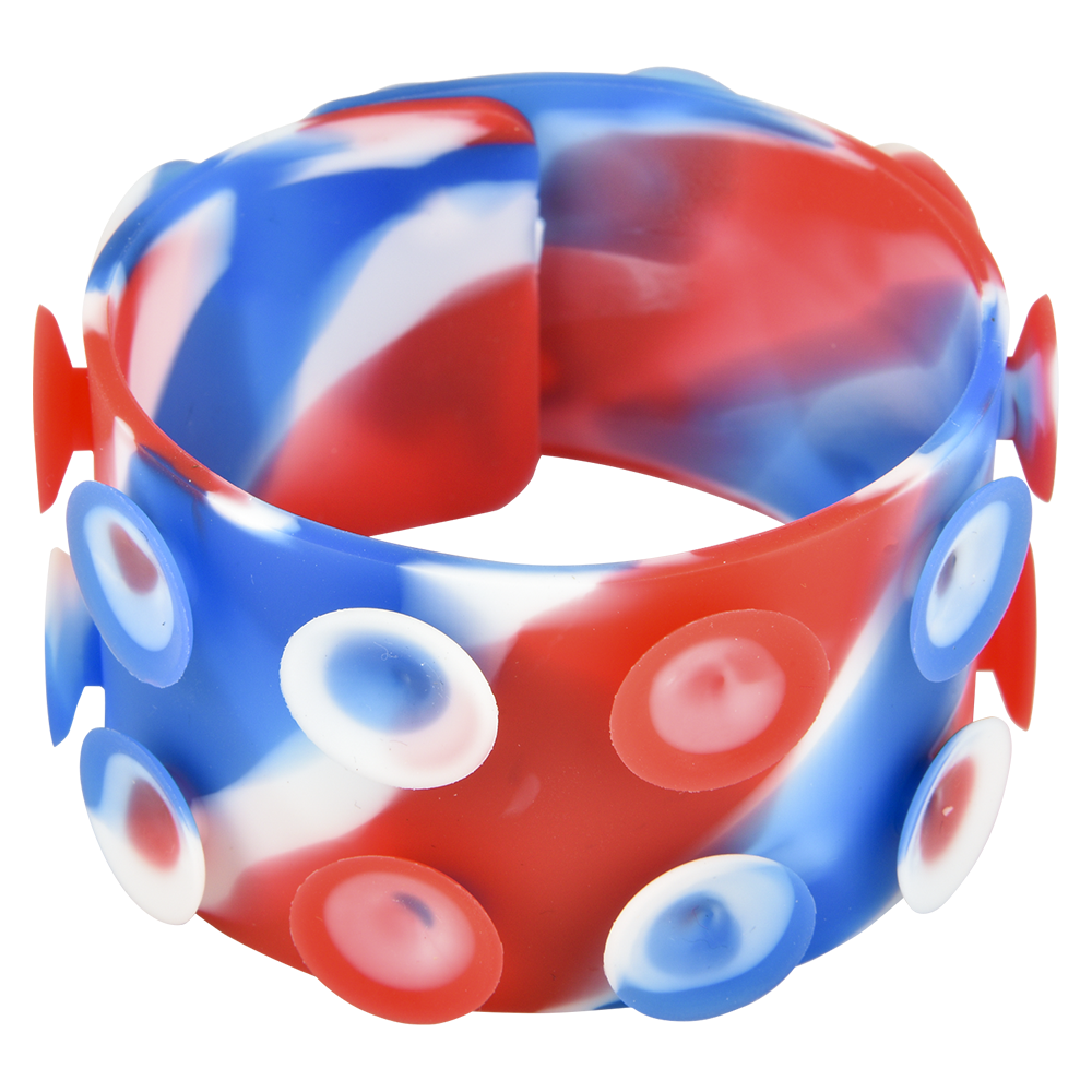 Suction Sticky Strips Silicone Bracelet - Tiedye (Case Pack Quantity: 24) $1.25 per piece