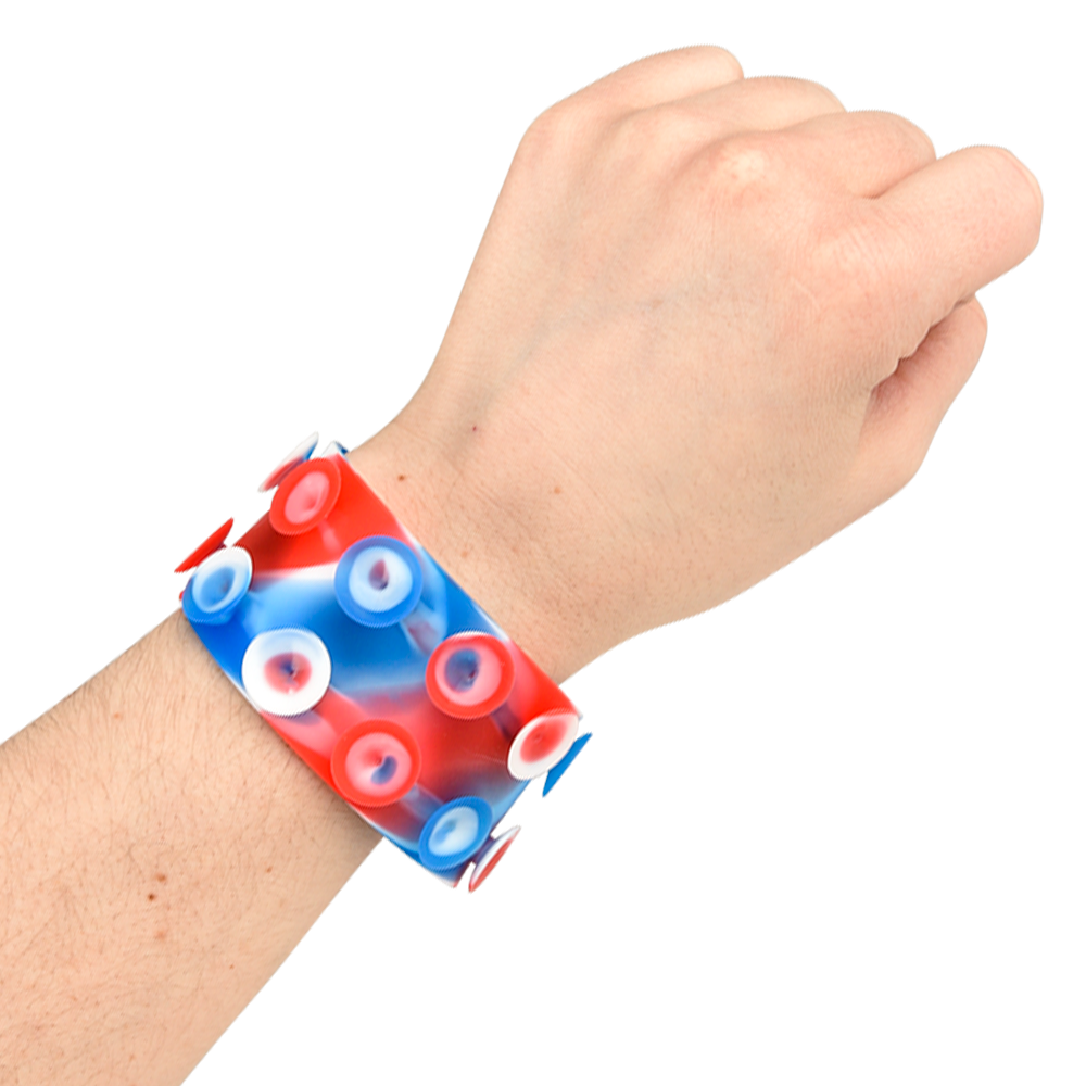 Suction Sticky Strips Silicone Bracelet - Tiedye (Case Pack Quantity: 24) $1.25 per piece