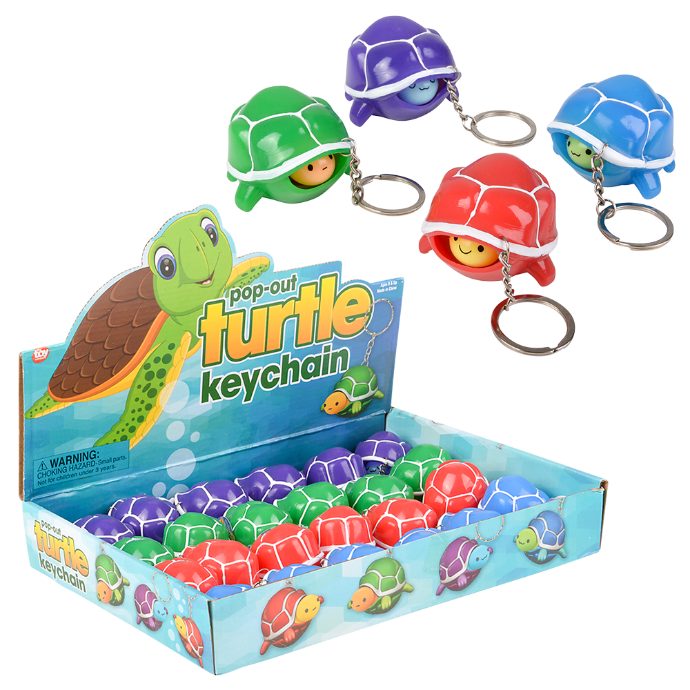 Pop Out Turtle Keychain (Case Pack Quantity: 24) $1.92 per piece