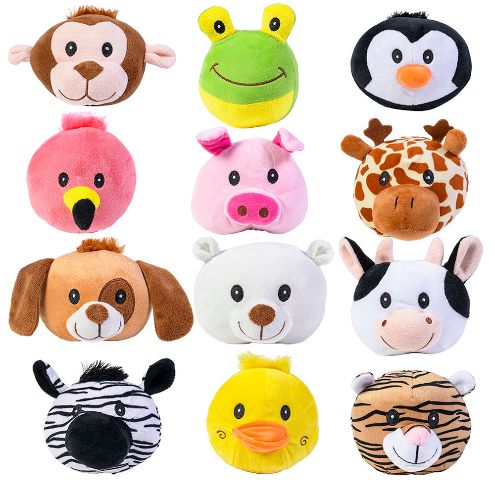 Animal Ball Plush Assortment 5" - (Case Pack Quantity: 12) $4.00 per piece
