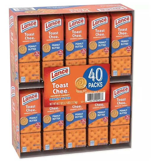 Lance ToastChee Peanut Butter Crackers, 1.52 oz., 40 pk.