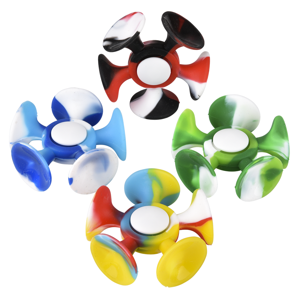 Suction Cup Fidget Spinner 3" - (Case Pack Quantity: 12) $2.50 per piece