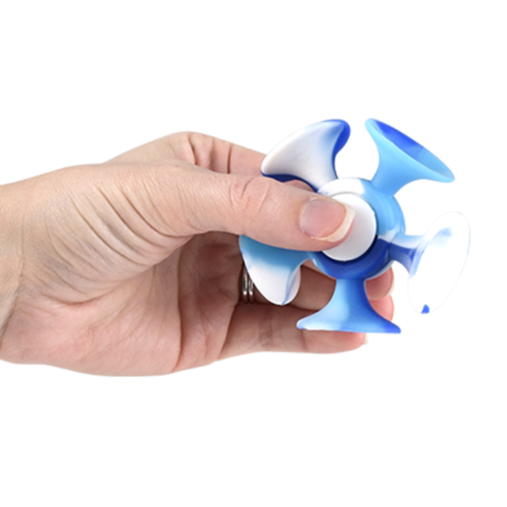 Suction Cup Fidget Spinner 3" - (Case Pack Quantity: 12) $2.50 per piece