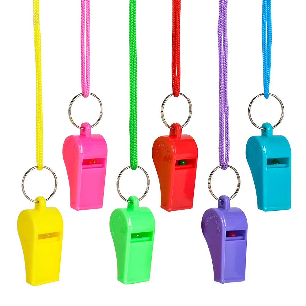 Neon Whistle Necklaces- 2" - (12PC)
