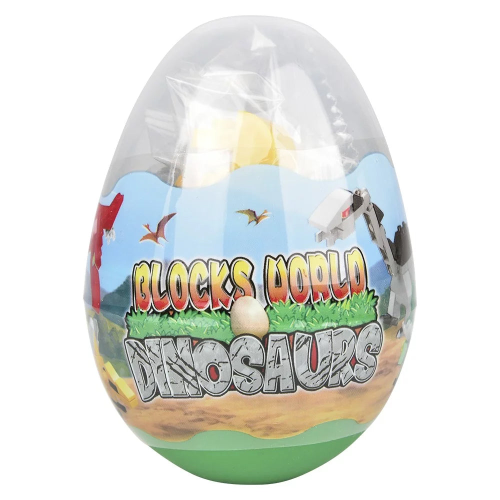 Dinosaur Building Block Egg 3" - (12PC)