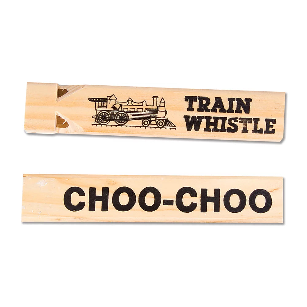 Wooden Train Whistle 7" - (12PC)