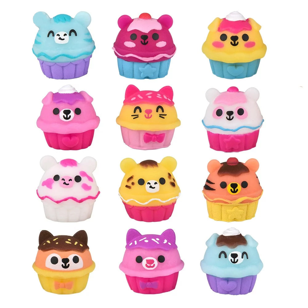Squishy Cupcake Animals 1.5" - (Case Pack Quantity: 24) $1.04 per piece