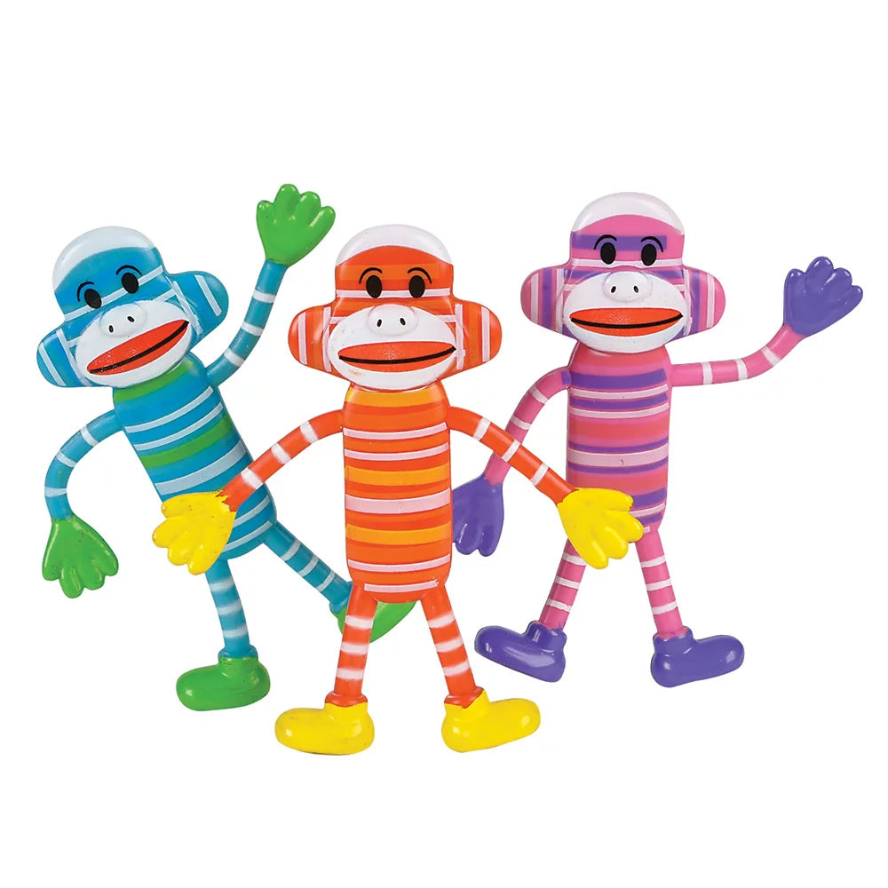 Bendable Sock Monkeys - (Case Pack Quantity: 12) $1.50 per piece