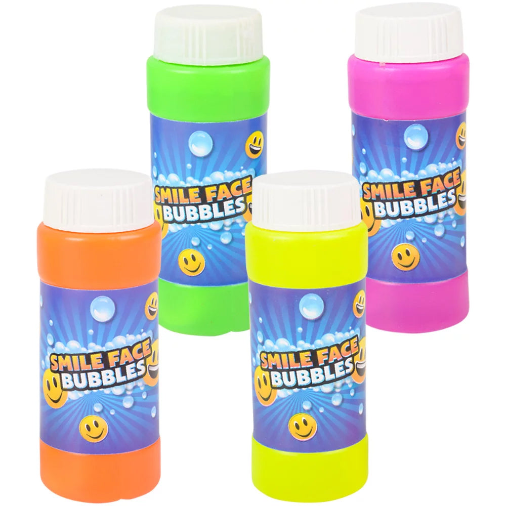Smile Face Bubble Bottle 2oz - (12PC)