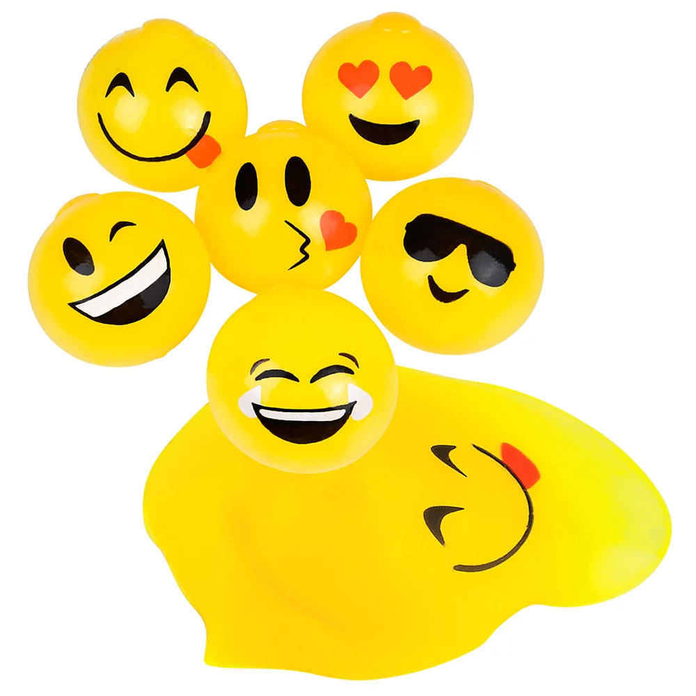 Sticky Splat Emoticon Ball 2.5" - (12PC)