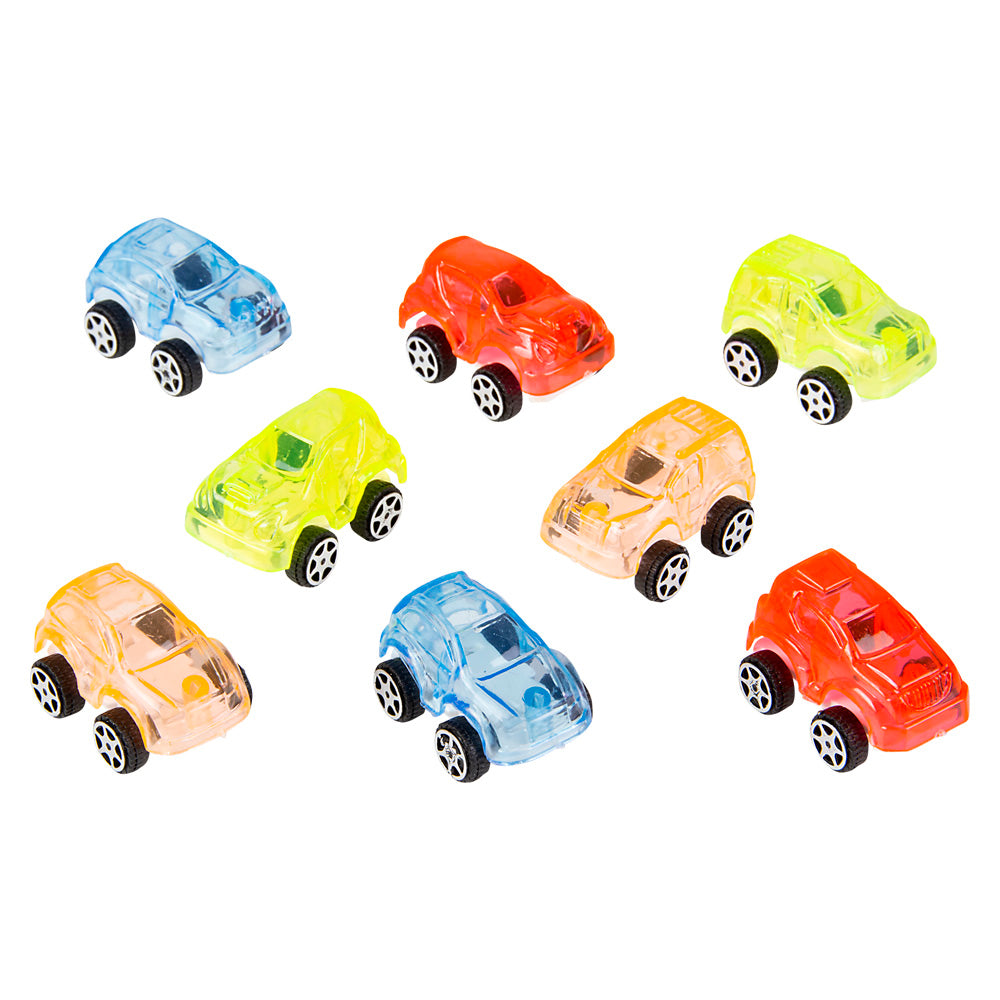 Mini Transparent Action Cars 8 Pack - (12PC)