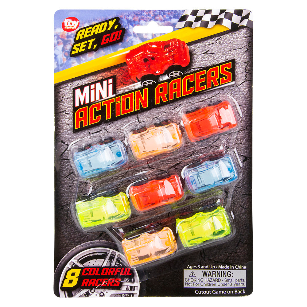 Mini Transparent Action Cars 8 Pack - (12PC)