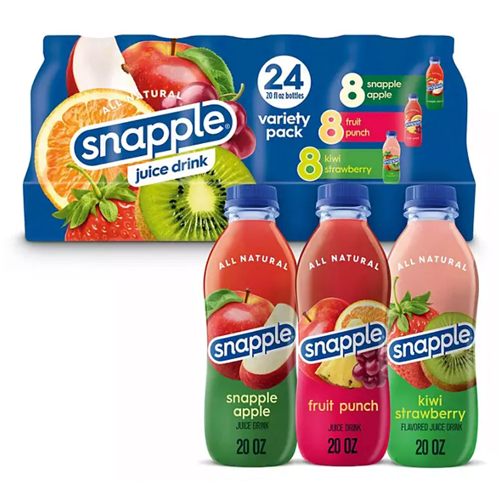 Snapple Juice Drink Variety Pack, 20 fl. oz. bottles - (24PC)