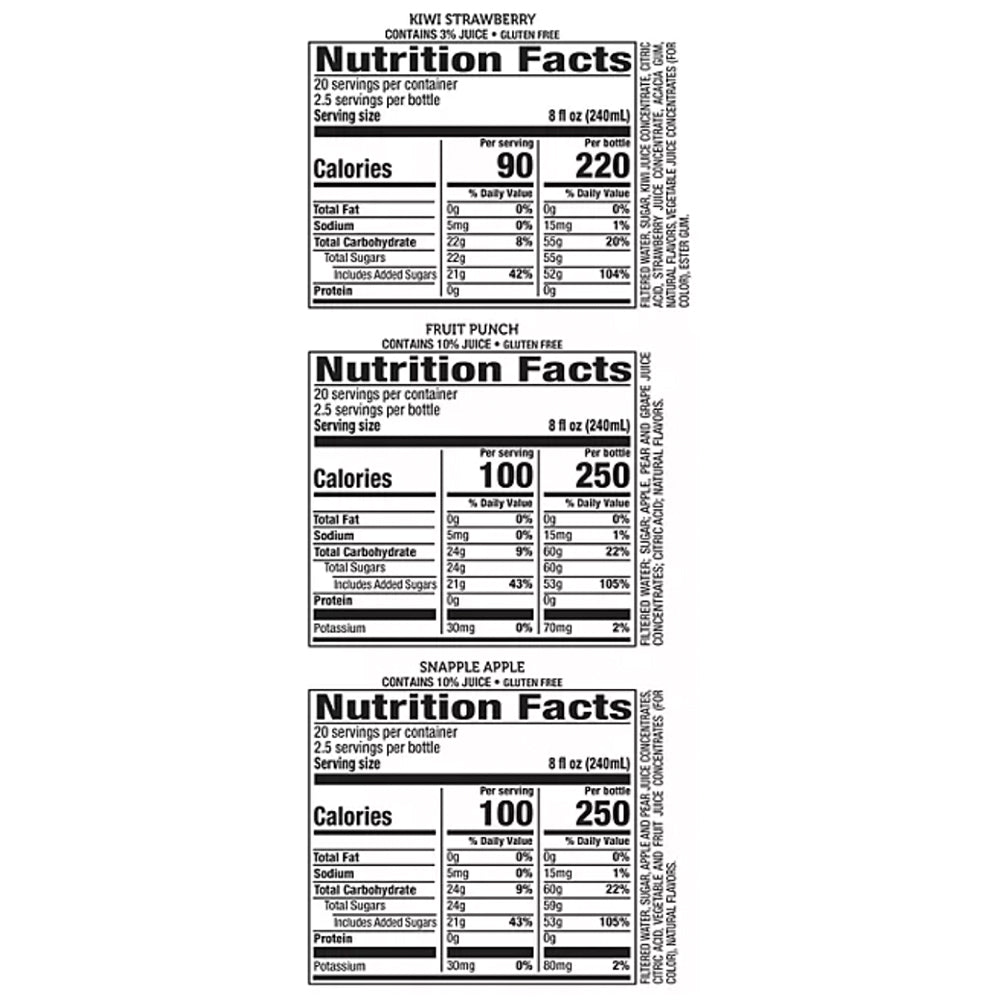 Snapple Juice Drink Variety Pack, 20 fl. oz. bottles - (24PC)