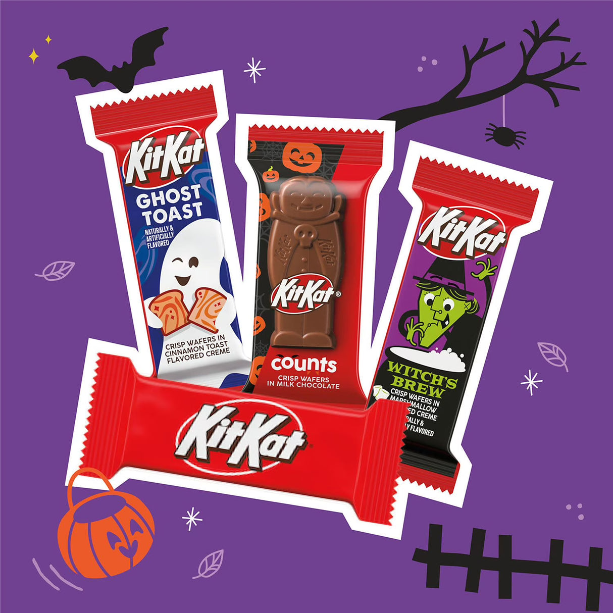 KIT KAT Variety Pack Snack Size Chocolate Halloween Candy, 75 pcs.