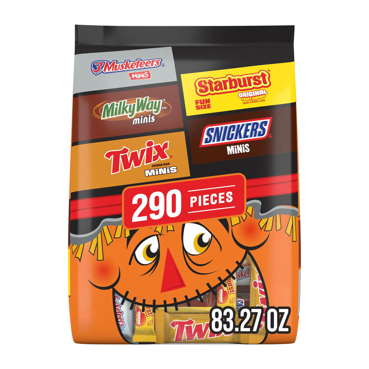 Mars Halloween Variety Pack Mini & Fun Size Assorted Candy, 83.27 oz., 290 pcs.