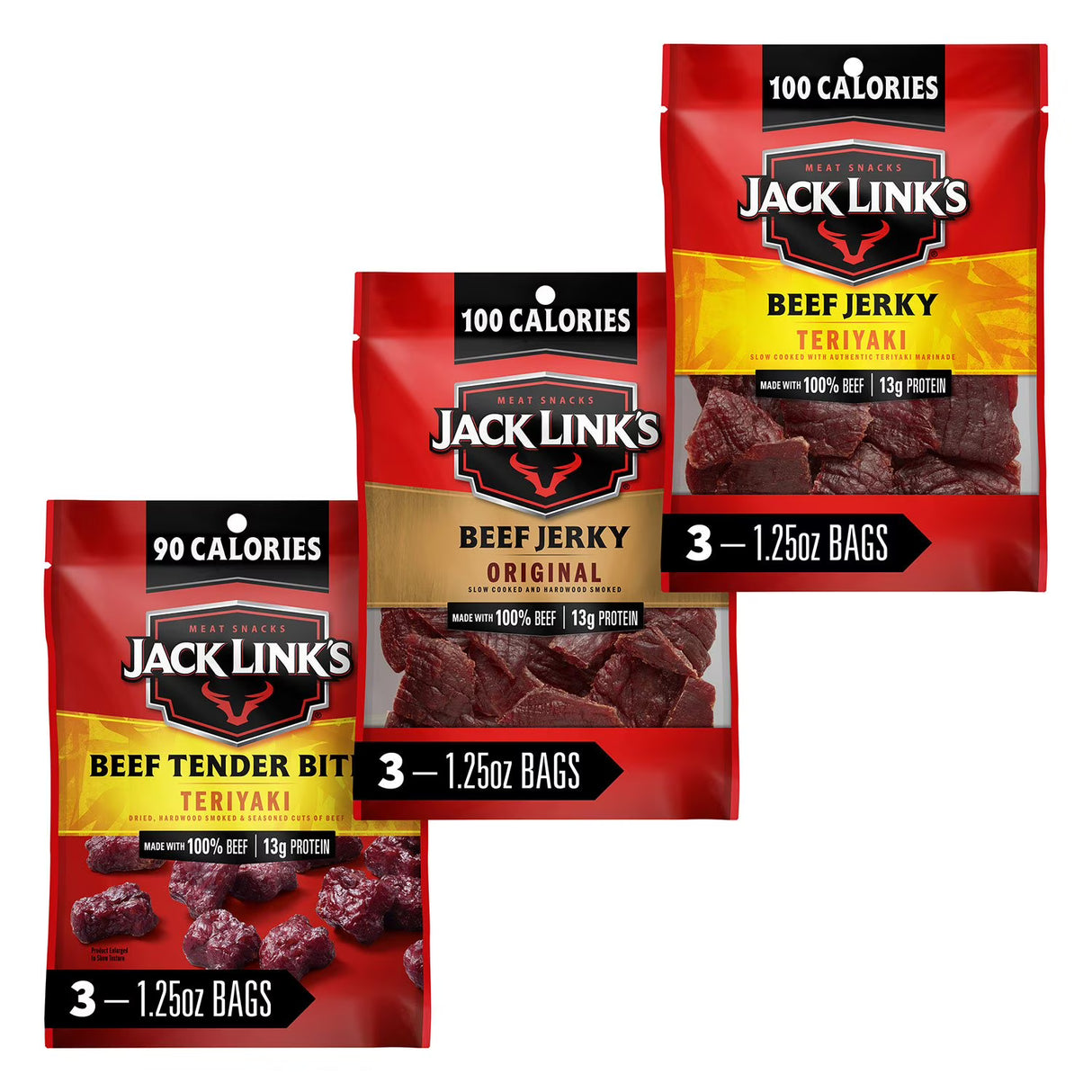 Jack Link's Beef Jerky, Variety Pack, 1.25 oz., 9 pk.