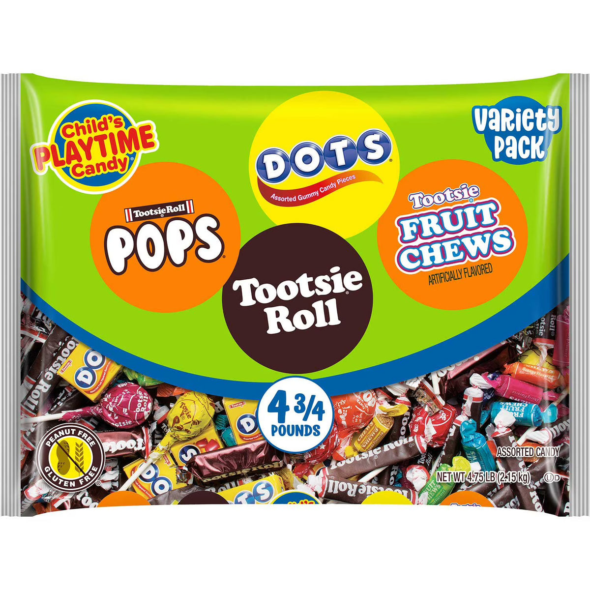 Tootsie Playtime Mix Candy, Variety Pack, 4.75 lbs.