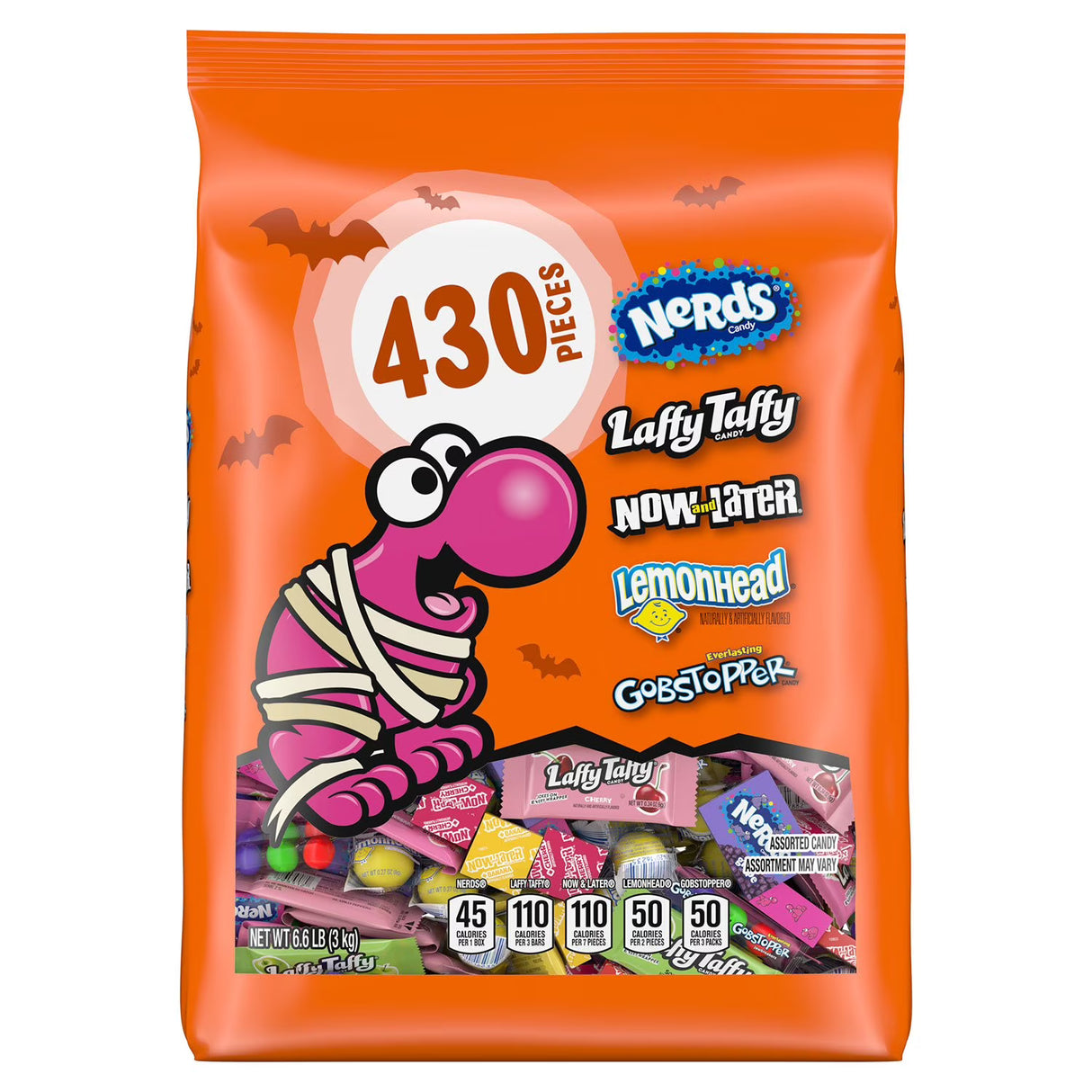 Nerds Classic Fun, Halloween Candy, Variety Mix Bag, 105.7 oz, 430 pcs.