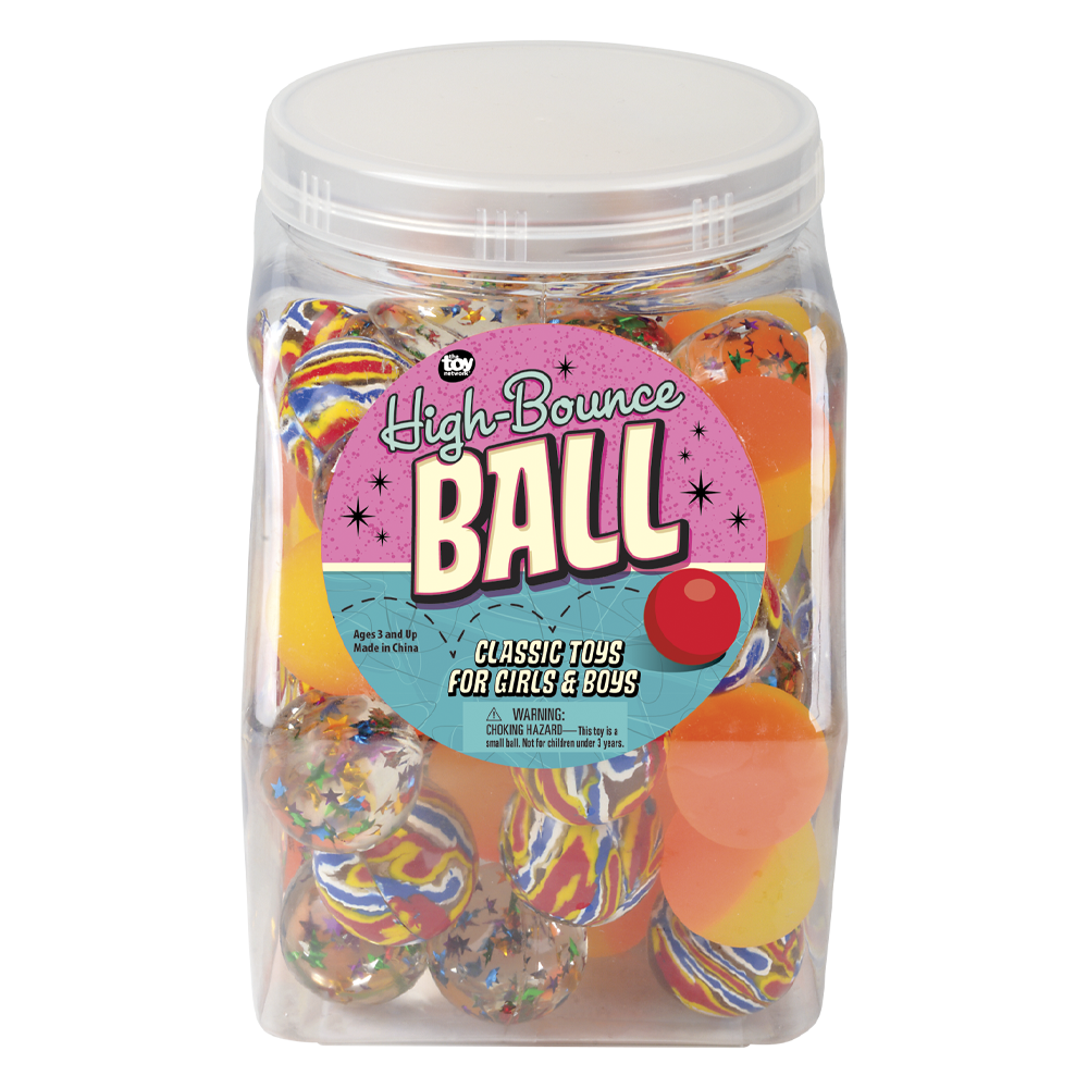 Hi Bounce Ball Assortment 1.5" 60 Pieces/Canister