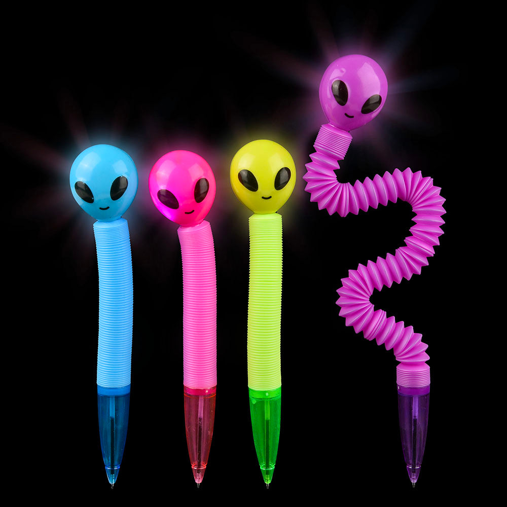 Pop Tube Alien Pen - 8.5" (12PC)