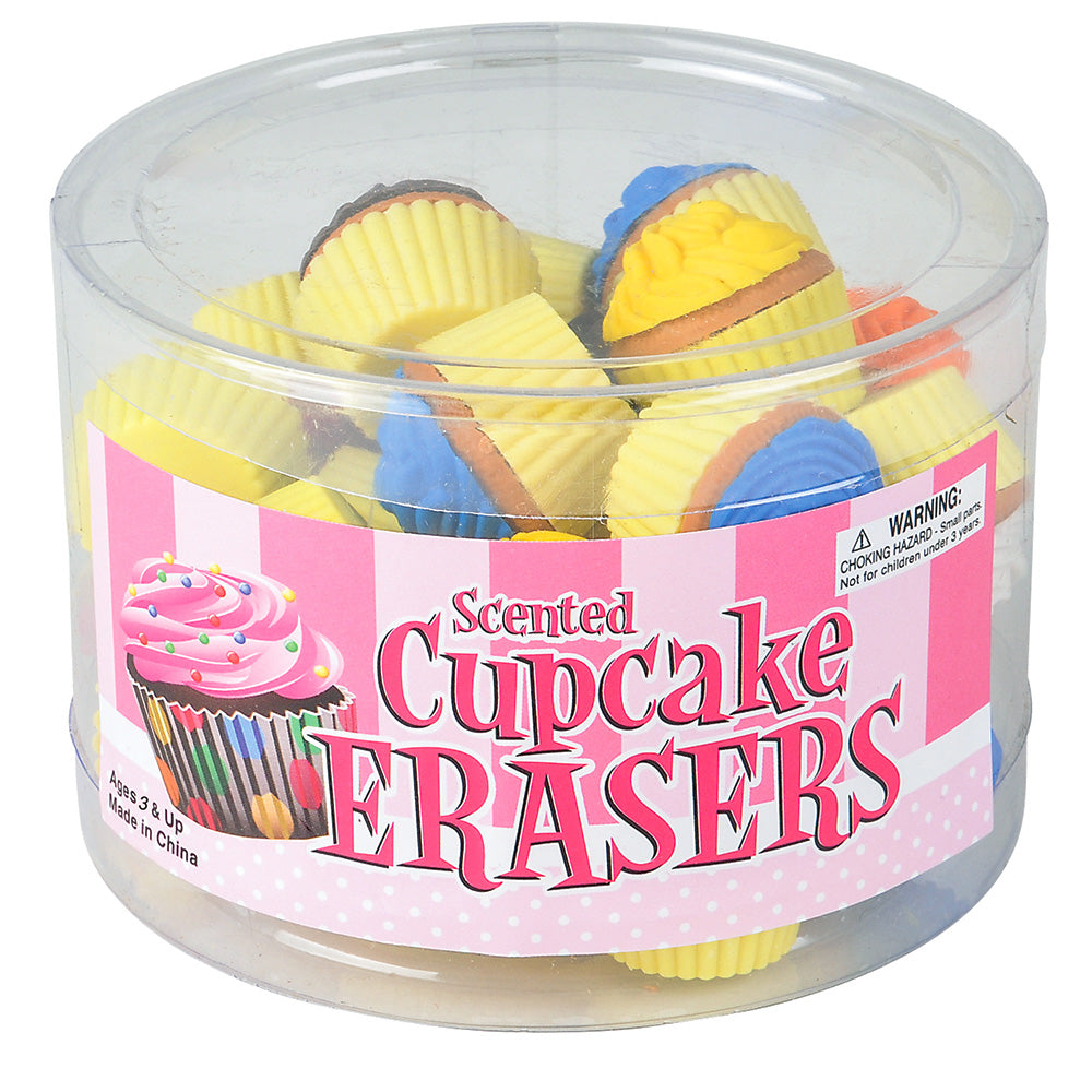 Scented Cupcake Erasers -  (24PC)