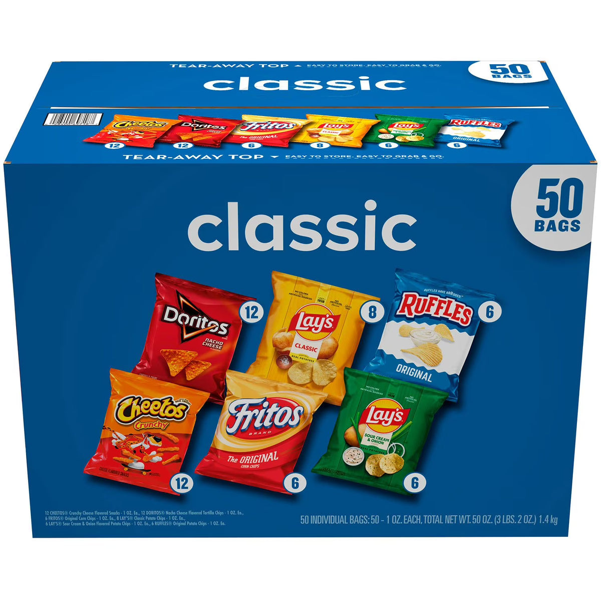 Frito-Lay Classic Mix Variety Pack 50 pk.