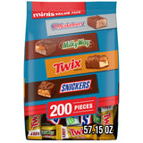 Mars Minis Chocolate Candy Bars, Variety Pack, 200 pcs.