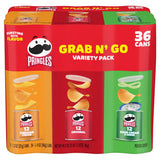 Pringles Potato Crisps, Grab N’ Go Variety Pack Chips, 36 pk.